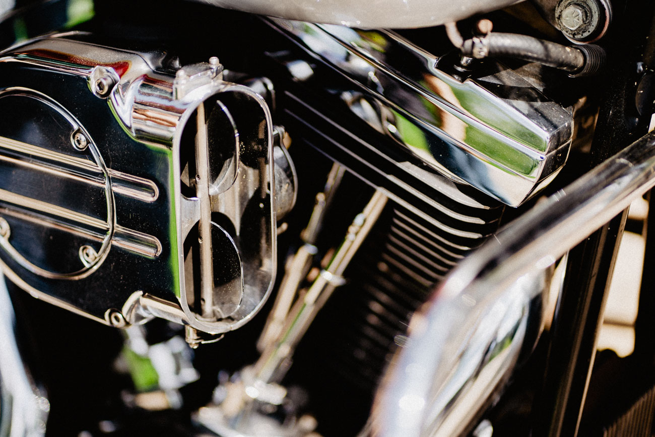 Detal motocykla Harley Davidson