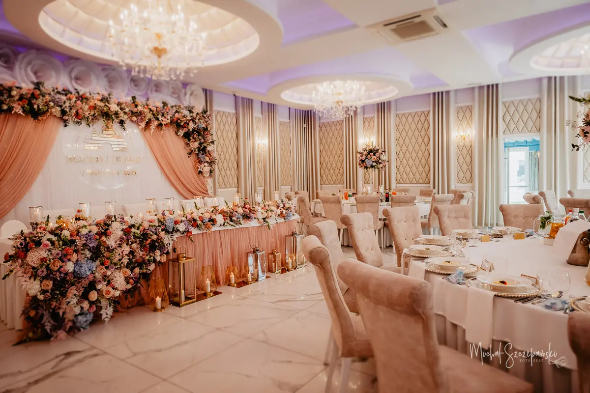 Sala bankietowa w Topolova Baqueting Halls podczas wesela